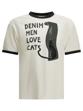 Kapital Ring (Denim Men Love Cats) Crew-Neck T-Shirt Tag Size 4 Men